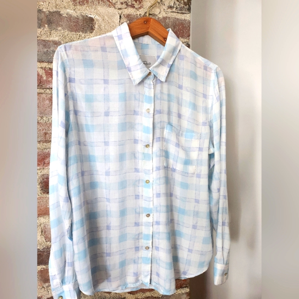Rails Hunter Shirt - Sky/Lavender/White Plaid - Women's L